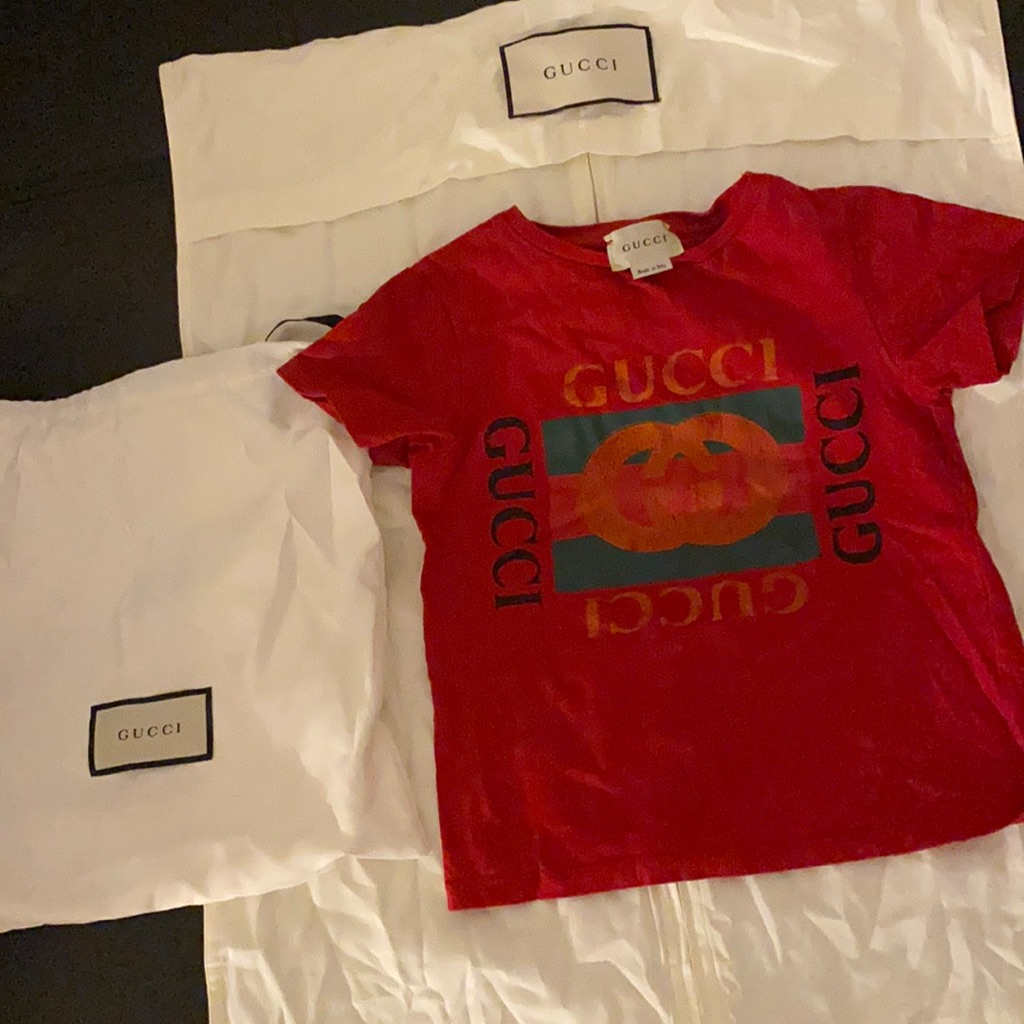 Red Gucci Shirt Gucci Print